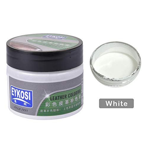 CapsA Leather Repair Re-Color Balm Kit for Leather. Restores to New Condition; Car Seats, Boats, Upholstery, Sofas, Chairs, Leather Coats (White)