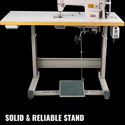 VEVOR Industrial Sewing Machine DDL8700 Lockstitch Sewing Machine With Servo Motor + Table Stand
