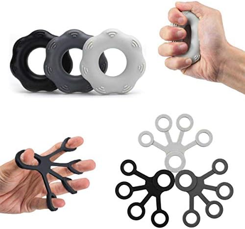 GVFM Hand Grip Strengthener, Finger Exerciser, Grip Strength Trainer New Material Forearm Grip Workout, Finger Stretcher, Relieve Wrist Pain, Carpal Tunnel.