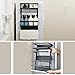 Refrigerator Organizer 4 Tier Magnetic Fridge Spice Rack Paper Towel Holder Multi-purpose Storage Shelf with 5 Hooks, Black