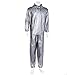 Silver Sauna Sweat Suit Hoodie Heavy Duty Weight Loss Fitness Exercise Gym