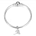 BORUO 925 Sterling Silver Cubic Zirconia A-Z Initial Letters Alphabet Dangling charms Pendant