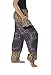 Lannaclothesdesign Women's Rose Drawstring Tassel Loose Fit Harem Style Pants Regular Brown