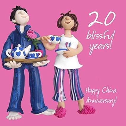 20th Wedding Anniversary Card Amazon Co Uk Office Products