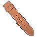 24mm Vintage Genuine Leather Silver Buckle Watch Strap Watch Band Tan