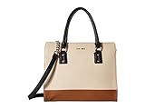 Nine West Women's You and Me Satchel Beige/Tobacco/Black Handbag