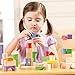 SainSmart Jr. 100Piece Wooden Building Blocks Construction Toys with Bright Color & Various Shapes Stacking Blocks from 18 Months, Early Educational Block Toys for Toddlers