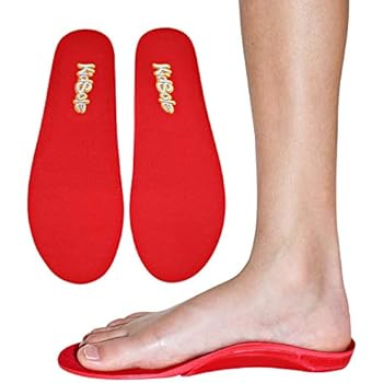 Red Orthotic Sports Insole by KidSole -- Lightweight Soft & Sturdy Orthotic Technology For Active Children With Flat Feet and Other Arch Support Problems (US Kids Sizes 4-6 (24 CM))