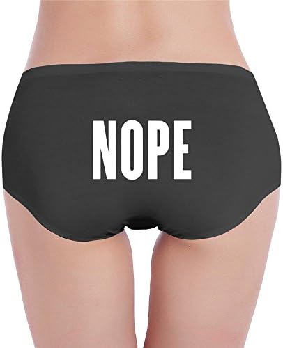 CapHat Women's NOPE Simple Words Logo Funny Sexy Low-Rise Hipster Panty