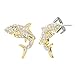 Stud Earrings for Women Shark Earrings 16K Gold Plating with Swarovski Holiday Earrings Give