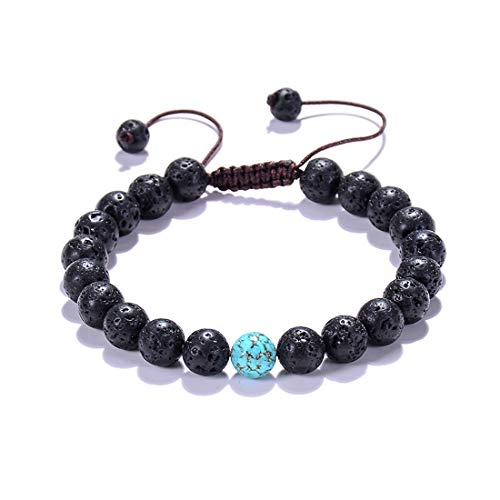 Mubake Swlttal Essential Oil Diffuser Anxiety Bracelet Aromatherapy Lava Yoga Stones Healing Braided Bracelets A1