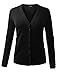 BILY Women's V-Neck Button Down Long Sleeve Classic Knit Cardigan