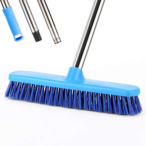 YCUTE Commercial Floor Scrub Brush with Long Handle 52", 12" Multi