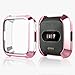 8 Pack Case for Fitbit Versa with Screen Protector, Haojavo Soft TPU Full Protective Cover Ultra-Thin Scratch Resistant Slim Fit Plated Bumper for Fitbit Versa Accessories