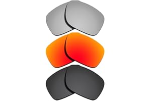 Black&Silver&Orange Red Mirrored Replacement Lenses for Oakley Apparition Polarized