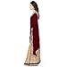 Angel Shoppe Women's Brasso/Velvet Saree With Blouse Piece Free Size Purple (Free size)