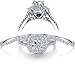 Wuziwen 3pcs 3.5Ct Engagement Wedding Ring Set for Women Sterling Silver AAA Cz Created Blue Sapphire