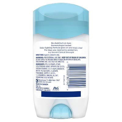 SECRET ALUMINUM FREE DEODORANT HONEYDEW 2.4 OZ