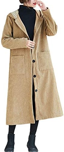 [サン ブローゼ] アウター コート フード付き 防寒着 コーデュロイ 裏起毛 秋 冬 レディース