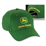 John Deere Green Brushed Twill Hat Cap LP14418 JD00288