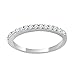 DTLA Ladies Thin Band .925 Sterling Silver Micro Pave Cubic Zirconia - Choose Your Color