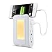 USB Wall Charger Charging Station, TryLight Power Strip with 2 USB Ports and 4 AC Outlets, LED Sensor Night Light & Phone Holder (White)