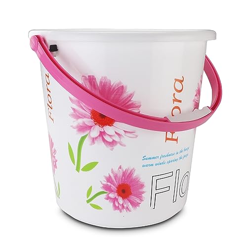 Nayasa Bathroom Set of 2 | 18Ltr Bucket + 1.5ltr Mug | Ideal fro Daily use | Clean Classy Look for All Furniture Type Houses | Plastic Bathroom Set | Bucket Set | Strong Durable | Pink 3