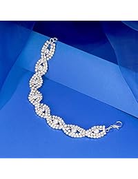 Miraculous Garden, brazalete bañado en plata con estrás.