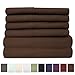 Queen Sheets Brown - 6 Piece 1500 Supreme Collection Fine Brushed Microfiber Deep Pocket Queen Sheet Set Bedding - 2 Extra Pillow Cases, Great Value, Queen, Brown