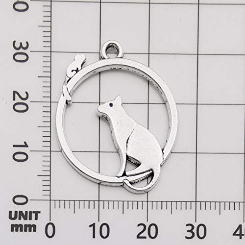 Youdiyla 80pcs Dog and Cat Charms Collection, Bulk Animal Pet Dog Cat Charms Metal Pendant Craft Supplies Findings for Necklace and Bracelet Jewelry Making (HM293)