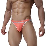 Sikye Male Underwear Men's ComfortSoft Briefs Sexy Low-waist Underpants (XL, Orange)