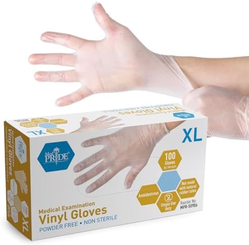 Amazon.com: McKesson Powder-Free Vinyl Exam Gloves, XL, 130 Count
