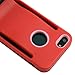 iPhone SE Case, iPhone 5S Case, iPhone 5 Case, CellJoy [Slim Clip] (Red) Protective Hybrid Armor TPU Phone Cover Skin with Belt Clip / Credit Card / Money Clip