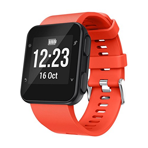 Tiean For Garmin Forerunner 35 Watch, Replacement Silicagel Quick Release Kit Band Strap (Orange)