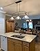 CLAXY Rustic Kitchen Island Pendant Lighting Adjustable Dining Room Chandelier -3 Lights