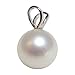 14K Gold White Freshwater Cultured Pearl Pendant - AAA+ Quality