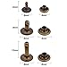 Bememo 180 Set 3 Sizes Leather Rivets Single Cap Rivet Tubular Metal Studs with 3 Pieces Fixing Tool for DIY Leather Craft Rivets Replacement, 4 Colors Gold, Silver, Gunmetal, Bronze