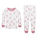 Burt's Bees Baby Baby Girl's Little Kid Pajamas, Tee and Pant 2-Piece PJ Set, 100% Organic Cotton (12 Mo-7 Yrs), Lily Snuggle Bee, 3T