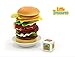 Little Treasures Cheese Burger Game with 17 Stacking Hamberger Pieces for 2-4 Players for Ages 3 and Up