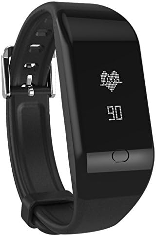 Waterproof Bluetooth Smart Wristband Heart Rate Monitor Fitness Tracker Wristband for Android and IOS Smart Phone , Silicone wristband, Calorie and Step Counter, Call Notification for Android iOS.