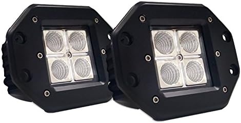 LED Light Bar, Easynew 2PCS 16W CREE Flood LED Work Light LED Pods Cube Lights Driving Lights Led Light Bar Off Road Led Lights Flush Mount IP68 Waterproof Super Bright