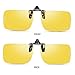 Clip-on Night Vision Glasses For Driving,Unisex Flip Up Over Prescription Glasses For Driving Fishing Sport Ultra Light