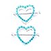 Nipple Rings WOWOHE Two Layers Blue Hearts Nipple Piercing Rings Body Piercing Sold As a Pair 316l Stainless Steel 14G