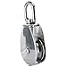DasMarine 3 Pack Single Pulley Block in 304 Stainless Steel Crane Swivel Hook Single Pulley Roller Loading (M50)