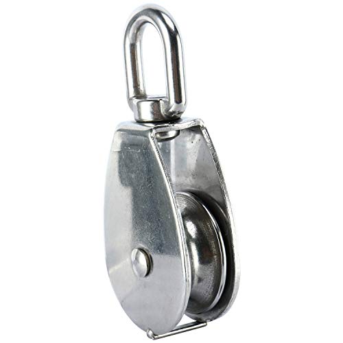 image for DasMarine 2 Pack Single Pulley Block in 304 Stainless Steel Crane Swiv