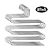 Myfolrena Pants Hangers S-Shaped Jeans Clothes Organizer for Closet Space Saving Slack Trousers Hangers Stainless Steel Hangers (8-Pack)