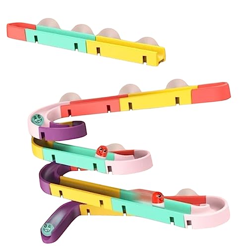 TOBBOMEY DIY Marble Run Building for Ages Colorful Plaything with Educational Wall Ball Race Track Enhancing Cognitive and Hand Eye Coordination Skills