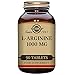 Solgar L-Arginine 1000 mg - 90 Tablets - Nitric Oxide Stimulator - Non-GMO, Vegan, Gluten Free, Dairy Free, Kosher - 90 Servings