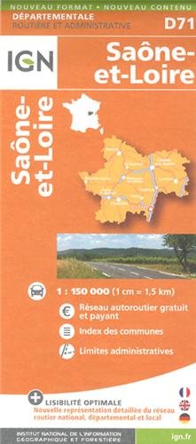 Saone-et-Loire: IGN721271 (Departement Maps) by (Map)