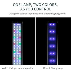 JOYHILL Illuminazione per Acquario, Plafoniera LED Acquario Dolce, Lampada LED per Acquario Luce Acquario 50-70cm